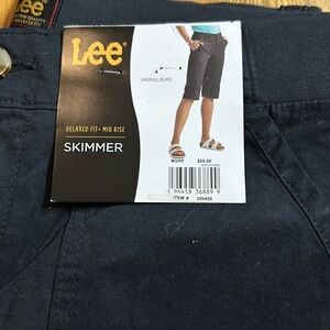 Lee relaxed fit skimmer capris skimmer black‎